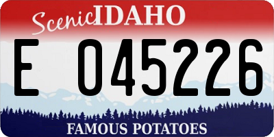 ID license plate E045226