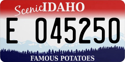 ID license plate E045250