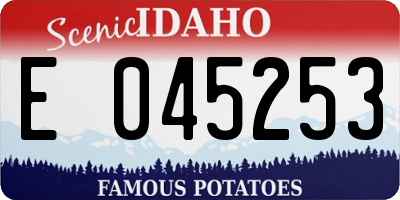 ID license plate E045253