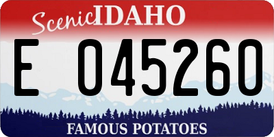 ID license plate E045260