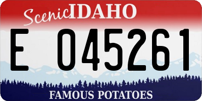 ID license plate E045261