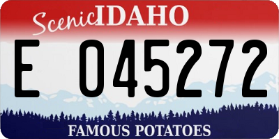 ID license plate E045272