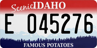 ID license plate E045276