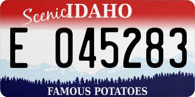 ID license plate E045283