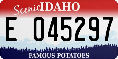 ID license plate E045297