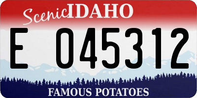 ID license plate E045312