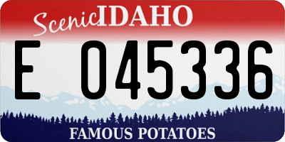 ID license plate E045336