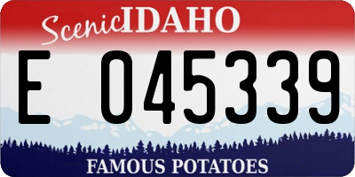 ID license plate E045339
