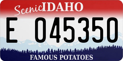 ID license plate E045350