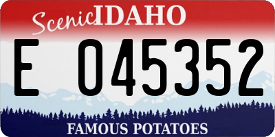 ID license plate E045352