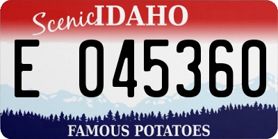 ID license plate E045360