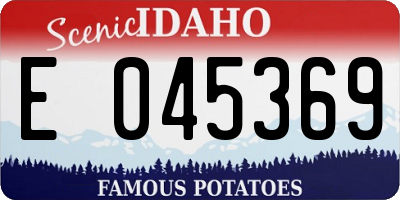 ID license plate E045369