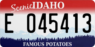 ID license plate E045413