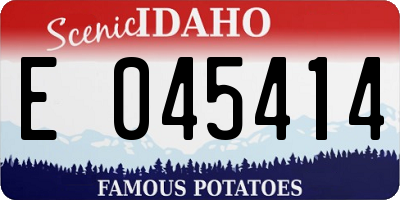 ID license plate E045414