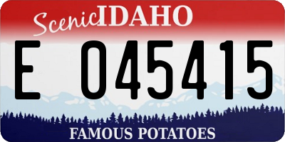 ID license plate E045415