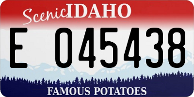 ID license plate E045438