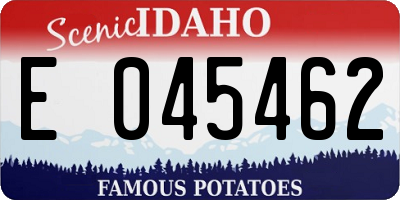 ID license plate E045462