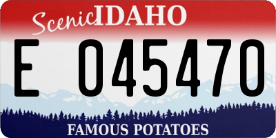 ID license plate E045470