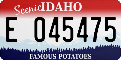 ID license plate E045475
