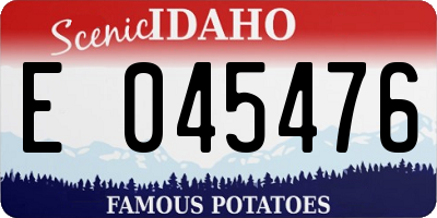 ID license plate E045476