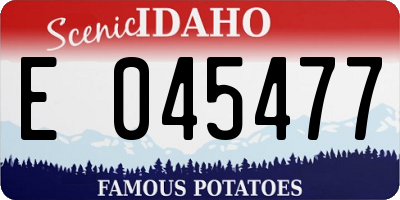 ID license plate E045477