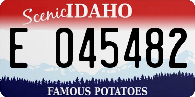 ID license plate E045482