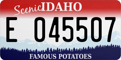 ID license plate E045507