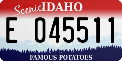 ID license plate E045511