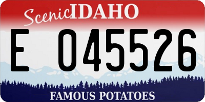 ID license plate E045526