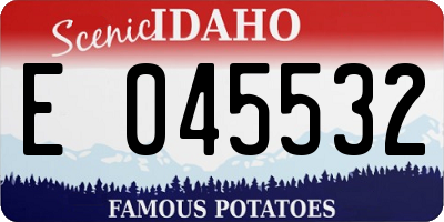 ID license plate E045532