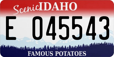 ID license plate E045543