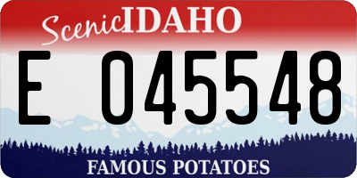 ID license plate E045548