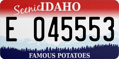 ID license plate E045553