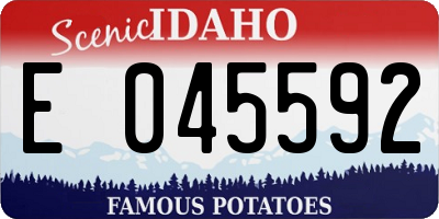 ID license plate E045592