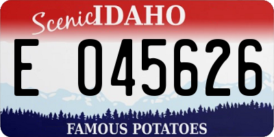 ID license plate E045626