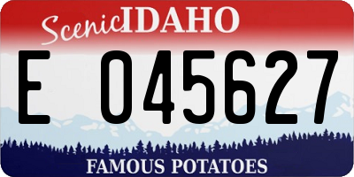 ID license plate E045627