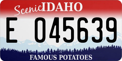 ID license plate E045639