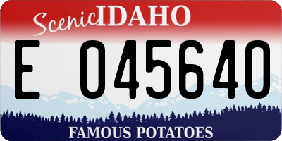 ID license plate E045640
