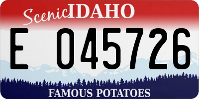 ID license plate E045726
