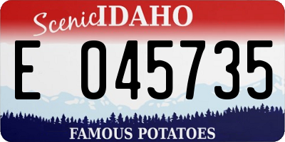 ID license plate E045735