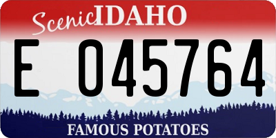 ID license plate E045764