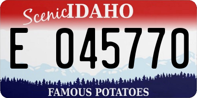 ID license plate E045770