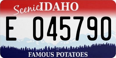 ID license plate E045790