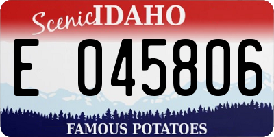 ID license plate E045806