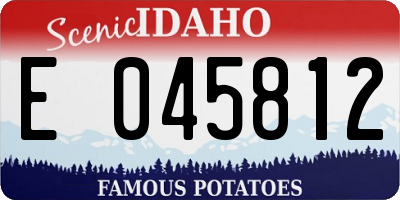 ID license plate E045812
