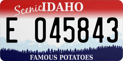ID license plate E045843
