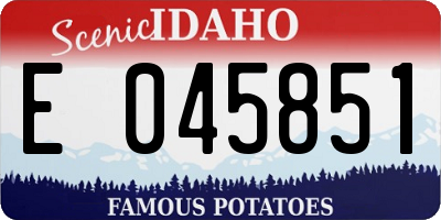 ID license plate E045851