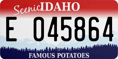 ID license plate E045864