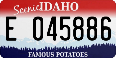 ID license plate E045886