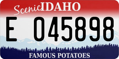 ID license plate E045898